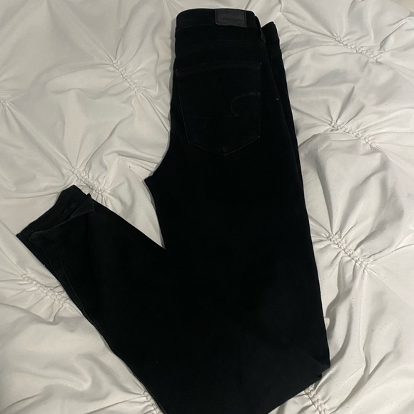 American Eagle Black Hi Rise Jegging Sz 4 - Picture 2 of 5